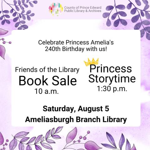 Celebrate Princess Amelia's 240th Birthday with us!