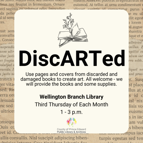Use pages and covers from discarded and damaged books to create art. All welcome - we will provide the books and some supplies.  