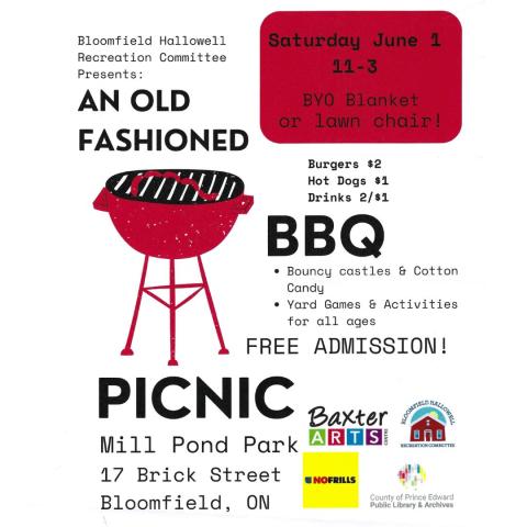 Bloomfield Hallowell Rec Committee presents an Old Fashioned BBQ
