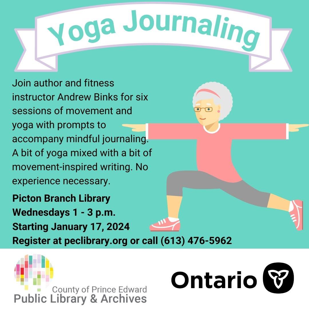 Join author and fitness instructor Andrew Binks for six sessions of movement and yoga with prompts to accompany mindful journaling. A bit of yoga mixed with a bit of movement-inspired writing. No experience necessary.